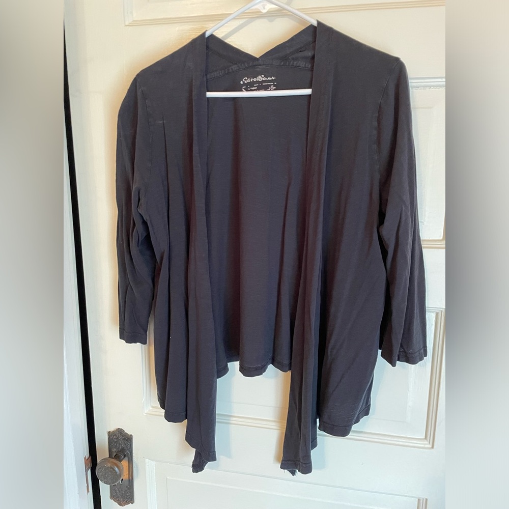 Eddie bauer black knit cardigan- large